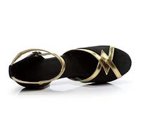 Sandalias de baile para mujer, de satén, con puntera abierta, para baile latino, tacón de gatito, correa al tobillo, sandalias de salsa, sandalias de fiesta con hebilla, sandalias elegantes de tango