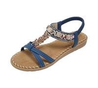 Sandalias de baño para mujer, vacaciones en la playa, sandalias de verano para exteriores, sandalias planas romanas, sandalias elegantes para trekking, para el tiempo libre, sandalias con tiras Peep