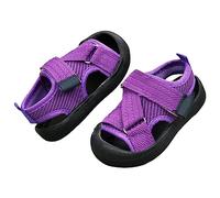 Sandalias de bebé para niños y niñas recién nacidos, zapatos deportivos de primavera y otoño, bonito diseño de red transpirable, sandalias que no caminan para niños al aire libre, Purple, 24 EU