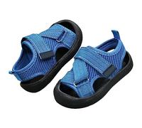 Sandalias de bebé para niños y niñas recién nacidos, zapatos deportivos de primavera y otoño, diseño de red transpirable, sandalias que no caminan, botines de bebé de vaca, Blue, 22 EU
