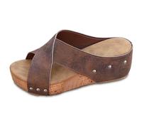 Sandalias de corcho para mujer, pantuflas con plantilla, elegantes sandalias de plataforma, informales, sandalias de verano, ligeras, antideslizantes, cómodas, sueltas