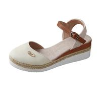 Sandalias de corcho para mujer, sandalias con plantilla, cómodas, sandalias de corcho para verano, antideslizantes, informales, elegantes, sandalias sueltas y ligeras
