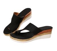 Sandalias de corcho para mujer, sandalias sueltas con plantilla, sandalias informales, ligeras, elegantes, de corcho, antideslizantes, sandalias de verano con plataforma, cómodas