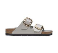 Sandalias de cuero ante natural con hebilla grande para mujer Birkenstock Arizona 38 Estrecho