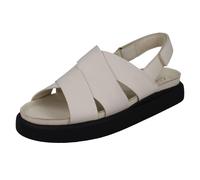Sandalias De Cuero Con Almohadilla Cruzadas Para Dama - Aristella Sun