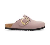 Sandalias de cuero nobuck con hebilla grande para mujer Birkenstock Boston 38 Étroit