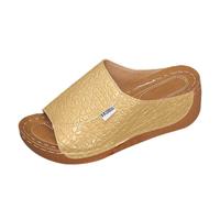 Sandalias de cuña 2025 para mujer, de verano, 2024, a la moda, con puntera abierta, informales, sin cordones, sandalias de plataforma para mujer, playa, viajes, caminar, zapatos cómodos para masajes