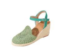 Sandalias de cuña blancas cómodas para mujer, sandalias de punta cerrada para mujer, sandalias de punto gladiador, sandalias ortopédicas antideslizantes con soporte de arco, zapatos de verano, ligeros