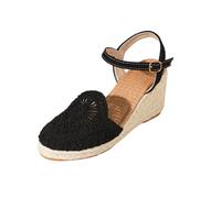 Sandalias de cuña blancas cómodas para mujer, sandalias de punta cerrada para mujer, sandalias de punto gladiador, sandalias ortopédicas antideslizantes con soporte de arco, zapatos de verano, ligeros