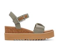 Toms Diana de Diseño Elegante Vestido Casual Sandalias de Cuña Mujer Gris