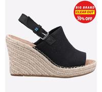 Sandalias De Cuña De Moda Casual De Verano Para Mujeres Toms Monica Negras