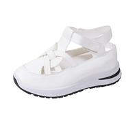 Sandalias de cuña de plataforma para mujer, sandalias deportivas para mujer, zapatos ortopédicos para caminar, tenis ahuecados, transpirables, antideslizantes, zapatillas de verano con hebilla