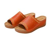 Sandalias de cuña de verano para mujer, sandalias de plataforma sin cordones para mujer, transpirables, puntera abierta, sandalias con suela antideslizante, zapatos de verano de ajuste ancho para uso