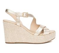 Sandalo con Zeppa Donna Nero Giardini Etoile Sand Miele, 37