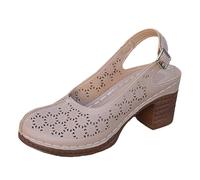 Sandalias De Cuña Mujer De Playa Hueco Verano Grande Antideslizante Ortopédico Casual Transpirable Cómodo Mulas Y Zuecos Pie Ancho Verano Piscina Zapato, beige, 40 EU
