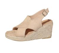 Sandalias de cuña para mujer, alpargatas para mujer, con tacón, plataforma, zapatos de honda, elegantes y cómodos, sandalias de cuña, sandalias de cuña para mujer, zapatos de verano, sandalias de