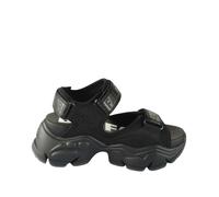 Buffalo - Sandalias de cuña Binary 0 - Vegan Nappa/Nubuck Negro - Talla 39