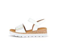 Gabor Sandalias de plataforma para mujer, sandalias de mujer, sandalias moderadas de ancho múltiple (G), Blanco 50, 40 EU