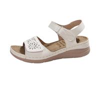 Sandalias de cuña para mujer, informales, ortopédicas, de ajuste ancho, huecas, transpirables, con puntera abierta, con hebilla ajustable, cómodas zapatos plantares para caminar en verano y vacaciones