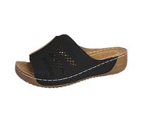 Sandalias de cuña para mujer, pantuflas de casa para mujer, puntera abierta, sandalias de verano para mujer, sandalias deslizantes para mujer, zapatos de playa, zapatos descalzos para mujer, sandalias