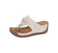Sandalias de cuña para mujer, sandalias ortopédicas para mujer, zapatos descalzos para mujer, zapatillas blancas para mujer, pantuflas de casa para exteriores, sandalias de punta abierta, pantuflas