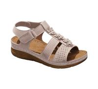Sandalias de cuña para mujer, suela gruesa, suaves, de ajuste ancho, con correa para mujer, puntera abierta, ligeras, informales, para caminar, bohemias, playa, Go 600, Khaki, 39.5/36 EU