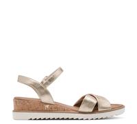 Tamaris Sandalias de cuña para mujer 1-28106-42, dorado, 38 EU