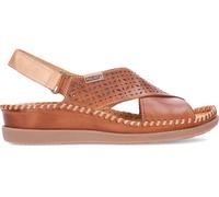Pikolinos Sandalias cuña en Cuero CADAQUES para Señora Color Brandy