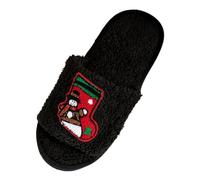 Sandalias de cuña Talla 8 Vestidas Zapatillas de Navidad cálidas de invierno de algodón para hombres y mujeres, zapatos de suela gruesa y suave, zapatillas antideslizantes Botas de tacón para mujer