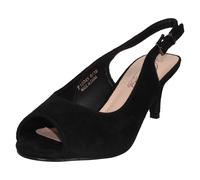 Sandalias De Dama Spot On Peep Toe Con Hebilla De Ajuste Amplio - F1R2045