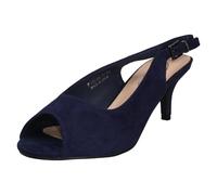Sandalias De Dama Spot On Peep Toe Con Hebilla De Ajuste Amplio - F1R2045