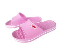 Sandalias de goma EVA para mujer, ligeras, con puntera abierta, para piscina, zapatos planos flexibles, informales, para verano, playa, color verde militar, Pink, 40 EU
