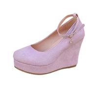 Sandalias de Gruesas de, sin Cordones, con Tiras en el talón, Tacones cómodos para Vestir en Verano./95
