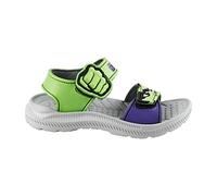 Sandalias de Hulk - Color Morado y Verde - Talla 25 - Fabricadas 100% de EVA - Sandalias de Playa con Cierre de Velcro - Producto Original Diseñado en España