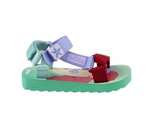 Sandalias de La Sirenita - Diseño Multicolor - Talla 26 - Sandalias de Poliéster con Suela de EVA, Cierre de Velcro y Parche de Goma - Producto Original Diseñado en España
