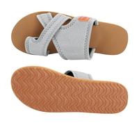 Sandalias de malla tejida para mujer, ligeras, cruzadas, planas, para verano, playa, caminar, transpirables, informales, para vacaciones, Gris 2, 41 EU