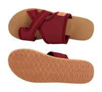 Sandalias de malla tejida para mujer, ligeras, cruzadas, planas, para verano, playa, caminar, transpirables, informales, para vacaciones, Rojo 2, 42 EU
