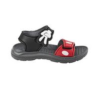Sandalias de Mickey Mouse - Color Rojo y Negro - Talla 24 - Fabricadas 100% de EVA - Sandalias de Playa con Cierre de Velcro - Producto Original Diseñado en España