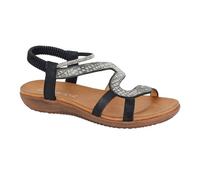 Sandalias De Moda Chic Para Mujer Cipriata Serpiente Con Hebilla De Joyas Negras