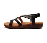 Sandalias De Moda Chic Para Mujer Cipriata Serpiente Con Hebilla De Joyas Negras