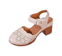 Sandalias de Mujer 2026 Sandalias de Moda Para Den, Punta del Talón, Zapatos Casuales Cómodos Zapatos Elegantes Confort Moda Zapatos de Verano, beige, 36 EU Estrecho