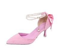 Sandalias de mujer cómodas de moda con correa de lazo para primavera/Colección de sandalias elegantes y cómodas para uso diario vacaciones sin mirar el color o el tamaño, Rosa., 37 EU