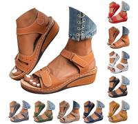 Sandalias de mujer con cuña ligeras cómodas zapatillas caminata transpirables sandalias ortopédicas lavables cómodas sandalia cerrada suave sandals vintage para senderismo, playa y actividades al aire