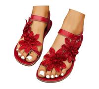 Sandalias de mujer con soporte de arco para playa elegantes zapatos casuales con correa elástica en el tobillo zapatos boho perfectos