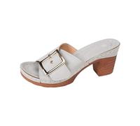Sandalias de mujer con tacón elegante con tacón de bloque Zapatos de verano cómodas casuales sandalias ortopédicas para el tiempo libre Open Toe High Heels Zapatillas de vestir casuales Zapatos de