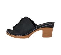 Sandalias de mujer con tacón, sandalias elegantes cerradas, sandalias de trekking transpirables, cómodas sandalias de playa, sandalias planas de verano, Negro , 43 EU
