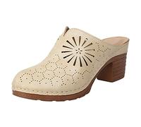 Sandalias de Mujer Con Tacón Trasero Abierto Sandalias Delanteras Cerradas Zuecos Transpirables Suela Sólida Pantuflas Para Pies Anchos Sandalias Sandalias Holiday Slides, a, 42 EU