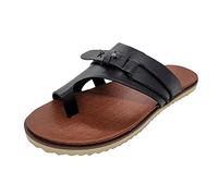 Sandalias de Mujer Cuñas Casuales Dedo Anillo Fashion Cuero Zapatos Outdoor Femenino Slippers
