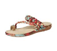 Sandalias de mujer de piel cómoda, sandalias romanas para mujer, sandalias planas de verano, boho con diamantes de imitación, zapatos de vestir cómodos, puntera abierta, correa de tobillo elástica,