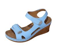 Sandalias de mujer de verano elegantes ligeras sandalia de playa cómodas antideslizantes sandalias de mujer de verano cómodas clásicas casuales slip-on abiertas sandalias zapatillas piscina, Cielo
